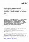 Research paper thumbnail of Associations between elevated atmospheric temperature and human mortality: a critical review of the literature