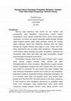 Research paper thumbnail of Dampak Hukum Penetapan Pengadilan Mengenai Keadaan Tidak Hadir Dalam Pengurusan Jaminan Hutang