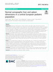 Research paper thumbnail of Normal sonographic liver and spleen dimensions in a central European pediatric population