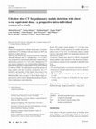 Research paper thumbnail of Ultralow dose CT for pulmonary nodule detection with chest x-ray equivalent dose – a prospective intra-individual comparative study