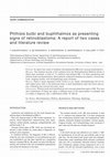 Research paper thumbnail of Phthisis Bulbi and Buphthalmos as Presenting Signs of Retinoblastoma: A Report of Two Cases and Literature Review