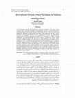 Research paper thumbnail of Determinants of Girl’s School Enrollment In Pakistan