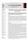 Research paper thumbnail of Effect of Bipolaris maydis (Y. Nisikrn & C. Miyake) shoemaker at various growth stages of different maizerncultivars