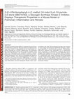 Research paper thumbnail of 3-(2,4-Dichlorophenyl)-4-(1-methyl-1H-indol-3-yl)-1H-pyrrole-2,5-dione (SB216763), a Glycogen Synthase Kinase-3 Inhibitor, Displays Therapeutic Properties in a Mouse Model of Pulmonary Inflammation and Fibrosis