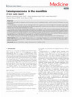 Research paper thumbnail of Leiomyosarcoma in the mandible