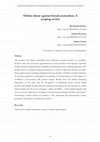 Research paper thumbnail of Online abuse against female journalists: A scoping review