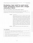 Research paper thumbnail of Developing a logic model for youth mental health: participatory research with a refugee community in Beirut