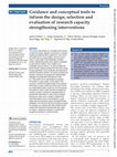 Research paper thumbnail of Guidance and conceptual tools to inform the design, selection and evaluation of research capacity strengthening interventions