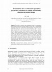 Research paper thumbnail of Transistórias: how a critical and speculative perspective contributes to rethink sustainability education in product design