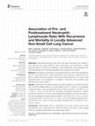 Research paper thumbnail of Association of Pre- and Posttreatment Neutrophil–Lymphocyte Ratio With Recurrence and Mortality in Locally Advanced Non-Small Cell Lung Cancer