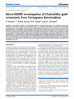 Research paper thumbnail of Micro-EDXRF investigation of Chalcolithic gold ornaments from Portuguese Estremadura