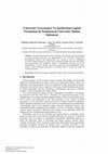 Research paper thumbnail of University Governance To Intellectual Capital Formation In Nommensen University Medan Indonesia