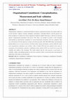 Research paper thumbnail of Organisational Commitment: Conceptualization, Measurement,and Scale validation