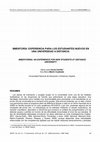 Research paper thumbnail of Bmentoría: experiencia para los estudiantes nuevos en una universidad a distancia