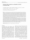 Research paper thumbnail of Long-term effect of pastures on soil quality in acid soil of North-East India