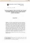 Research paper thumbnail of Öğretmen görüşlerine göre Türkiye’de ortaöğretim sistemindeki son sınıf öğrencilerinin duygusal zekâ (EQ) düzeyleri