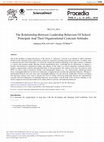 Research paper thumbnail of The Relationship between Leadership Behaviors of School Principals and their Organizational Cynicism Attitudes