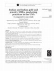 Research paper thumbnail of Italian and Indian gold and jewelry SMEs, marketing practices in the USA