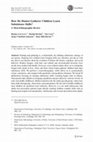 Research paper thumbnail of How Do Hunter-Gatherer Children Learn Subsistence Skills? : A Meta-Ethnographic Review