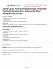 Research paper thumbnail of Alpha-Lipoic Acid and Ginkgo Biloba Ameliorate Testicular Dysfunctions Induced by Silver Nanoparticles in Rats