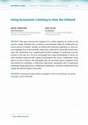 Research paper thumbnail of Using Acouscenic Listening to Hear the Unheard