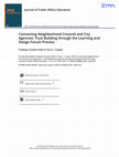 Research paper thumbnail of Connecting Neighborhood Councils and City Agencies: Trust Building through the Learning and Design Forum Process