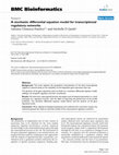 Research paper thumbnail of A stochastic differential equation model for transcriptional regulatory networks