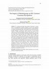 Research paper thumbnail of The Impact of Metalanguage on EFL Learners' Grammar Recognition