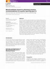 Research paper thumbnail of Mixed-methods research in pharmacy practice: recommendations for quality reporting (part 2)