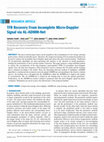 Research paper thumbnail of TFR Recovery From Incomplete Micro-Doppler Signal via AL-ADMM-Net