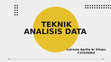 Research paper thumbnail of PPT 10 METODOLOGI PENELITIAN - TEKNIK ANALISIS DATA