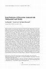 Research paper thumbnail of Food Preference of Wireworms Analyzed with Multinomial Logit Models