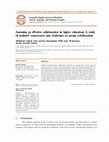 Research paper thumbnail of Assessing an effective collaboration in higher education: A study of students’ experiences and challenges on group collaboration