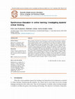 Research paper thumbnail of Synchronous discussion in online learning: Investigating students’ critical thinking