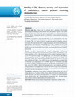 Research paper thumbnail of Quality of life, distress, anxiety and depression of ambulatory cancer patients receiving chemotherapy