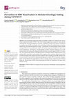 Research paper thumbnail of Prevention of HBV Reactivation in Hemato-Oncologic Setting during COVID-19