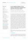 Research paper thumbnail of Local stability analysis of two density-dependent semelparous species in two age classes