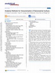 Research paper thumbnail of Analytical Methods for Characterization of Nanomaterial Surfaces