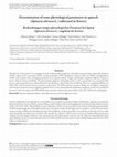 Research paper thumbnail of Determination of some physiological parameters in spinach (Spinacia oleracea L.) cultivated in Kosovo