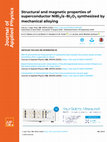 Research paper thumbnail of Structural and magnetic properties of superconductor NiBi3/α-Bi2O3 synthesized by mechanical alloying