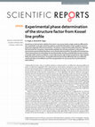 Research paper thumbnail of Experimental phase determination of the structure factor from Kossel line profile