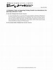 Research paper thumbnail of A Preliminary Study on Supporting Writing Transfer in an Introductory Engineering Laboratory Course