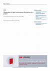 Research paper thumbnail of Observation of giant conductance fluctuations in a protein