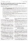 Research paper thumbnail of The effect of six polishing systems on the surface roughness of two packable resin-based composites