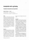 Research paper thumbnail of Analytiskt mið- og hástig / Analytical comparative and superlative