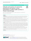 Research paper thumbnail of Attitudes and practices of community pharmacists about complimentary and alternative medicines (CAM) in the State of Qatar: A qualitative study