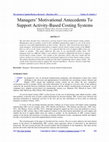 Research paper thumbnail of Managers Motivational Antecedents To Support Activity-Based Costing Systems