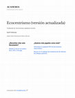 Research paper thumbnail of Ecocentrism updated version es (Español)