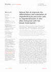 Research paper thumbnail of Natural fish oil improves the differentiation and maturation of oligodendrocyte precursor cells to oligodendrocytes in vitro after interaction with the blood–brain barrier