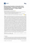 Research paper thumbnail of Experimenting Transition to Sustainable Urban Drainage Systems – Identifying Constraints and Unintended Processes in a Tropical Highly Urbanized Watershed